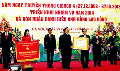 Tổng Công ty CIENCO 4: Đón nhận danh hiệu Anh hùng Lao động