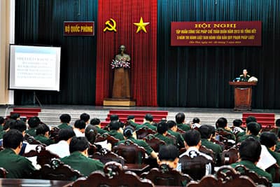 Tập huấn nghiệp vụ pháp chế toàn quân năm 2013