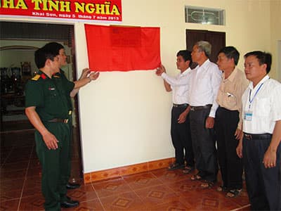 Tổng công ty Xây dựng Lũng Lô trao nhà tình nghĩa tặng gia đình liệt sĩ Nguyễn Hữu Thạch