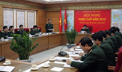 Học viên Quân y tổ chức Hội nghị đảng uỷ  phiên cuối năm 2013