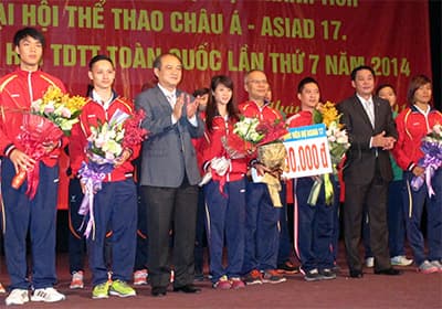 Hà Nội: Tôn vinh VĐV đạt thành tích tại ASIAD 2014