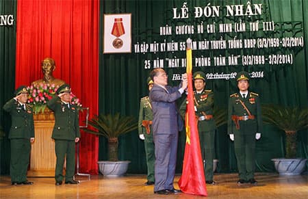Bộ đội Biên phòng  kỷ niệm 55 năm Ngày Truyền thống và đón nhận Huân chương Hồ Chí Minh