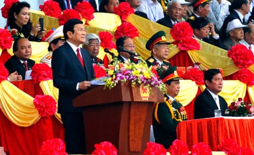 Diễn văn của Chủ tịch nước Trương Tấn Sang tại Mít tinh kỷ niệm 60 năm Chiến thắng Điện Biên Phủ