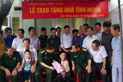 Tổng cục Hậu cần: Khánh thành và bàn giao nhà tình nghĩa