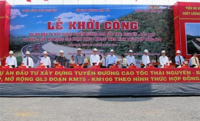 Khởi công xây dựng tuyến đường Thái Nguyên - Chợ Mới (Bắc Kạn)