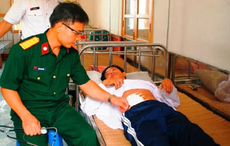 Ngư dân cấp cứu ở đảo Sinh Tồn Đông đã hồi phục
