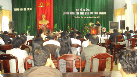 Hơn 600 cán bộ chủ chốt được bồi dưỡng kiến thức QP-AN