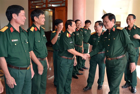 Thượng tướng Nguyễn Thành Cung thăm, làm việc tại Binh đoàn 16