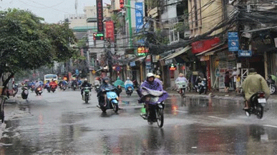 Các tỉnh miền Bắc mưa về đêm