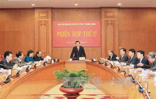 Phiên họp 18 Ban Chỉ đạo Cải cách tư pháp Trung ương