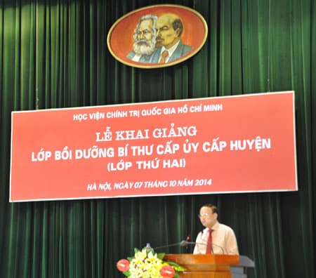 Bồi dưỡng kiến thức cho 66 Bí thư cấp ủy cấp huyện