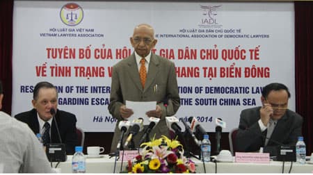 Hội Luật gia Dân chủ quốc tế phản đối hành động sai trái của Trung Quốc