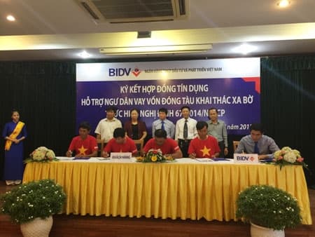 BIDV cho các ngư dân vay hơn 100 tỷ đồng đóng mới vỏ tàu theo Nghị định 67