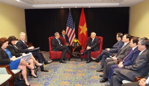 Tổng Bí thư Nguyễn Phú Trọng tiếp Đại diện Thương mại Hoa Kỳ Micheal Froman