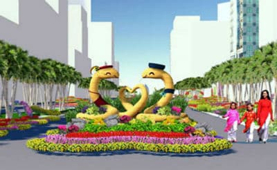 “Trái tim Việt Nam” tại đường hoa Nguyễn Huệ 2013