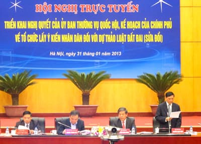 Triển khai kế hoạch tổ chức lấy ý kiến nhân dân đối với dự thảo Luật Đất đai (sửa đổi)