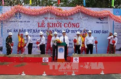 Tiền Giang: Khởi công dự án nâng cấp tuyến kênh Chợ Gạo