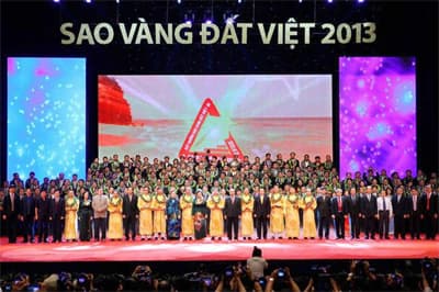 Tôn vinh 200 thương hiệu tại Lễ trao giải thưởng Sao Vàng đất Việt năm 2013