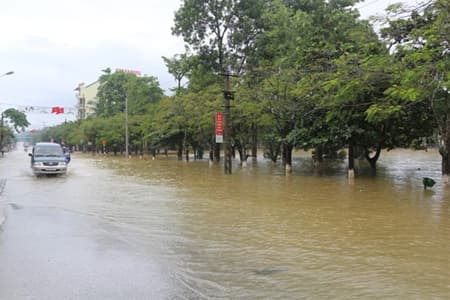 Mưa lớn gây ngập cục bộ tại Hà Tĩnh