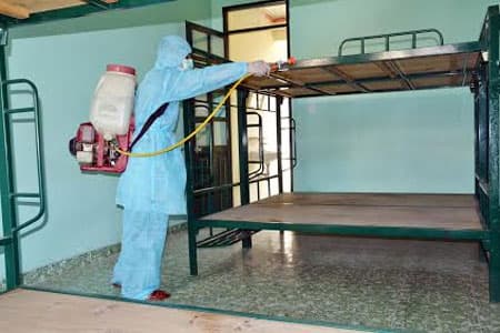 Bảo đảm vệ sinh nơi bộ đội hợp luyện duyệt binh, diễu hành