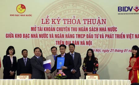 Ký kết Thỏa thuận chuyên thu Ngân sách Nhà nước trên địa bàn Hà Nội