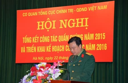 Cơ quan Tổng cục Chính trị triển khai công tác quần chúng năm 2016