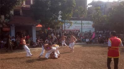 Đầu Xuân xem Hội Vật cầu