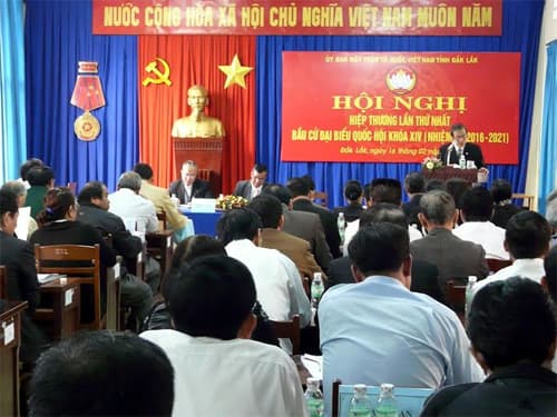Hội nghị hiệp thương lần thứ nhất bầu cử đại biểu Quốc hội khóa XIV và HĐND tỉnh Đắk Lắk nhiệm kỳ 2016-2021