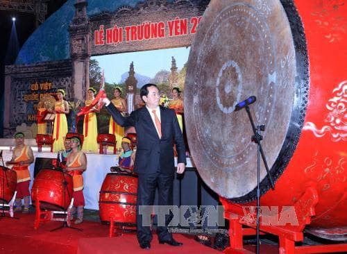 Chủ tịch nước Trần Đại Quang dự khai mạc Lễ hội truyền thống Trường Yên
