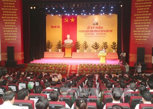 Kỷ niệm trọng thể 110 năm ngày sinh Tổng Bí thư Hà Huy Tập