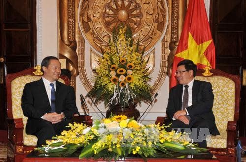 Phó Thủ tướng, Bộ trưởng Ngoại giao Phạm Bình Minh tiếp Bí thư Khu ủy Quảng Tây (Trung Quốc)