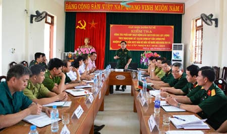 Kiểm tra công tác phối hợp giữa lực lượng DQTV với các lực lượng tại thị xã Chí Linh