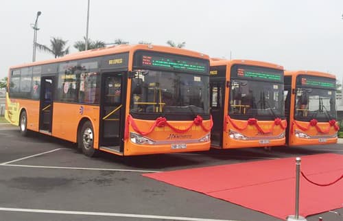Hà Nội khai trương tuyến buýt chất lượng cao Ga Hà Nội-sân bay Nội Bài