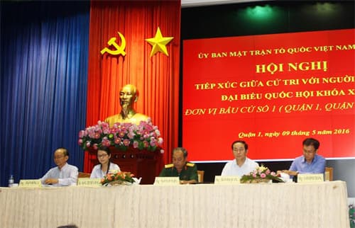 Chủ tịch nước Trần Đại Quang tiếp xúc cử tri tại TP Hồ Chí Minh