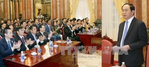 Chủ tịch nước tiếp đại biểu doanh nhân Việt Nam
