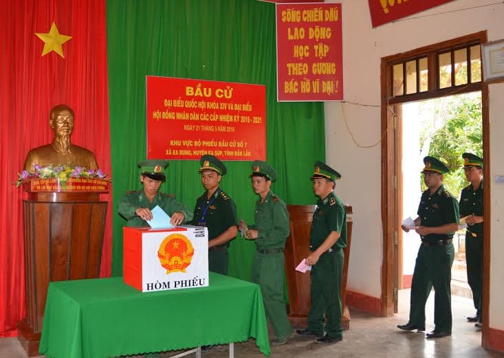 Bầu cử sớm tại các đồn biên phòng trên địa bàn tỉnh Đắk Lắk