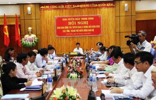 Giao ban công tác tuyên giáo với các tỉnh, thành ủy