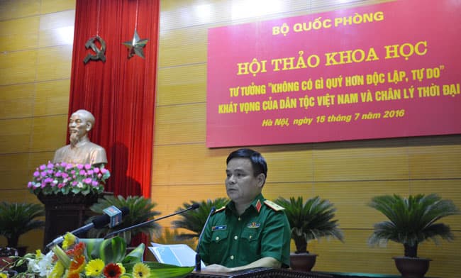 Bộ Quốc phòng tổ chức Hội thảo khoa học tư tưởng “Không có gì quý hơn độc lập, tự do”- Khát vọng của dân tộc Việt Nam và chân lý thời đại