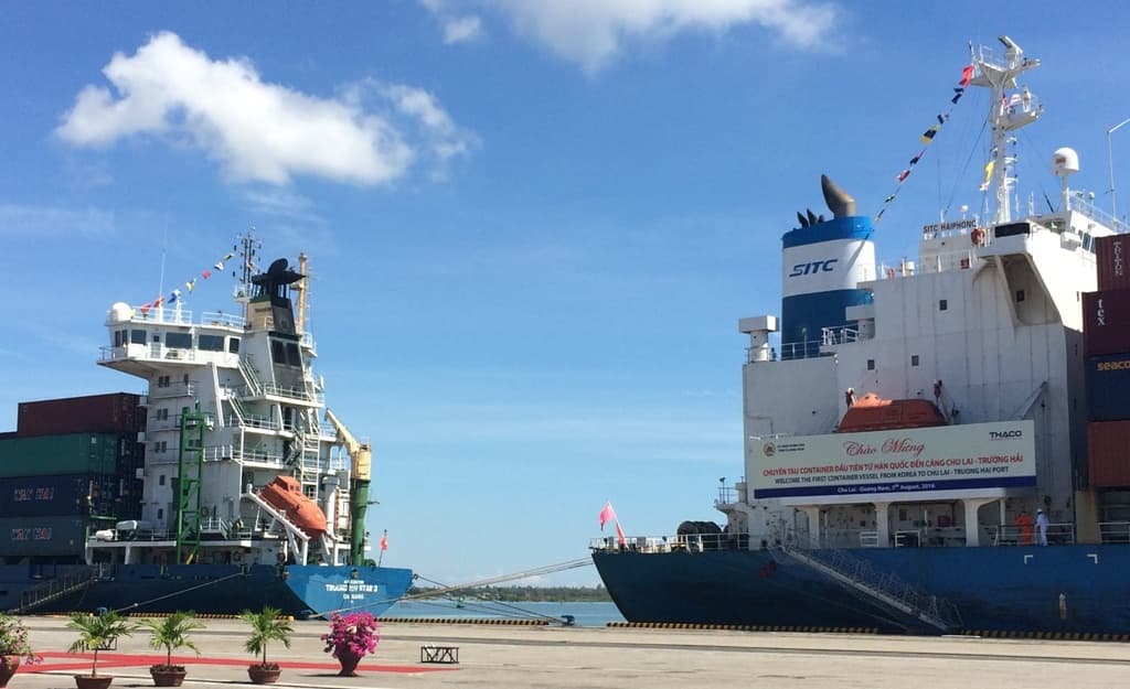 Khai trương tuyến hàng hải quốc tế đến Chu Lai