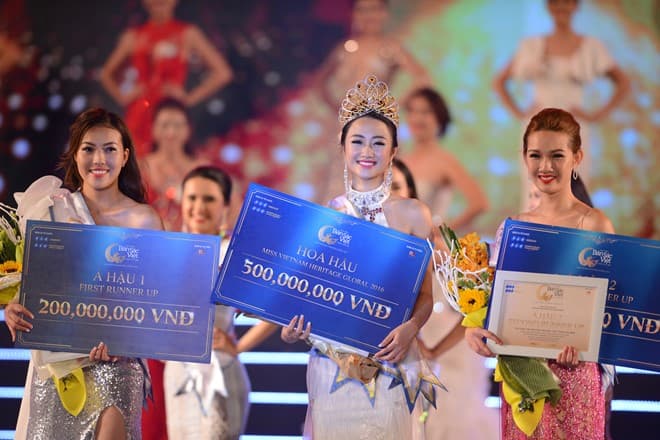 Trần Thị Thu Ngân đăng quang cuộc thi Hoa hậu Bản sắc Việt toàn cầu 2016