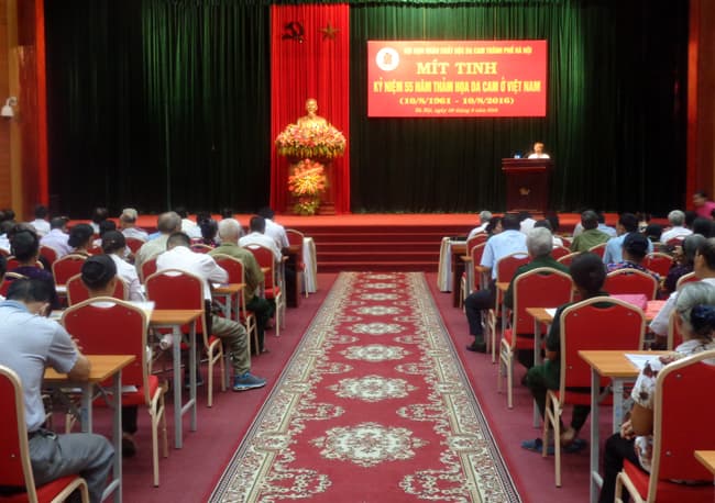 Mít tinh kỷ niệm 55 năm thảm họa da cam ở Việt Nam