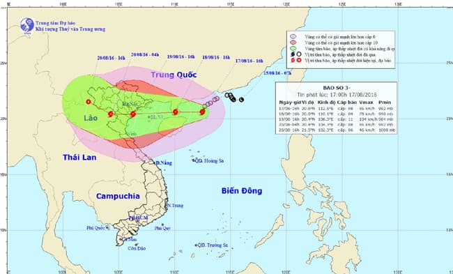 Khẩn trương, tích cực chuẩn bị ứng phó với bão số 3
