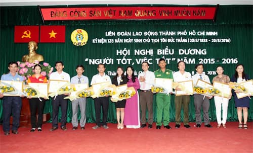 Liên đoàn Lao động thành phố Hồ Chí Minh kỷ niệm 128 năm Ngày sinh Chủ tịch Tôn Đức Thắng