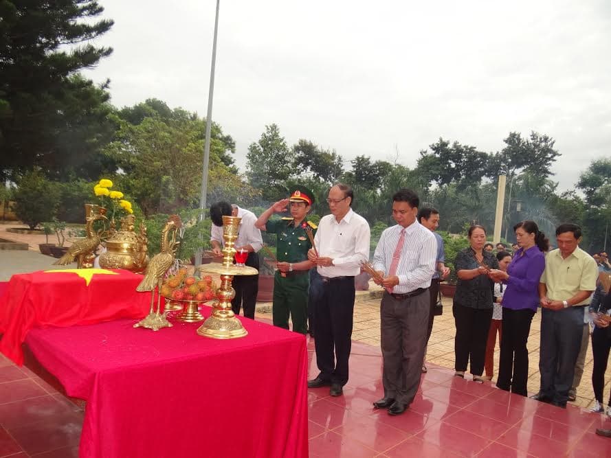 Huyện Cư M’gar quy tập và truy điệu hài cốt liệt sĩ chưa rõ danh tính