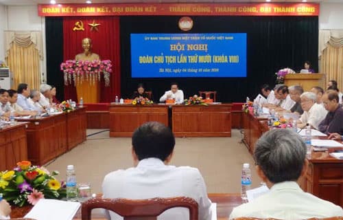 Hội nghị lần thứ 10 Đoàn Chủ tịch Ủy ban Trung ương Mặt trận Tổ quốc Việt Nam Khóa VIII