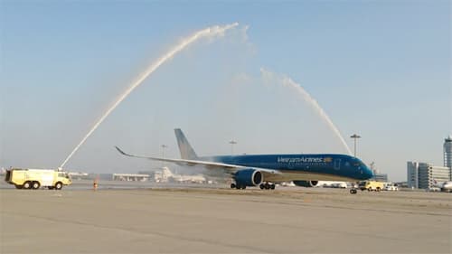 Vietnam Airlines khai thác máy bay thế hệ mới Airbus A350 trên đường bay giữa TP Hồ Chí Minh và Osaka