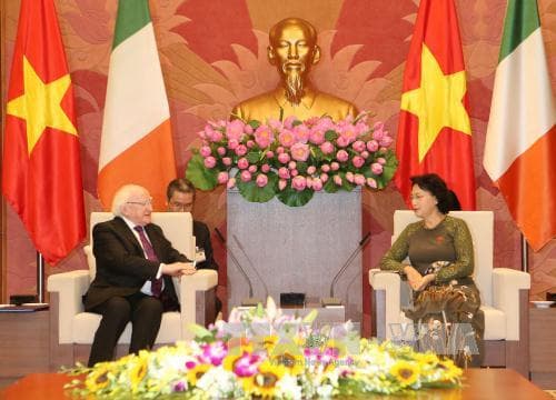 Chủ tịch Quốc hội Nguyễn Thị Kim Ngân tiếp Tổng thống Ireland