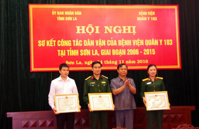 UBND tỉnh Sơn La và Bệnh viện Quân y 103 sơ kết 10 năm công tác dân vận