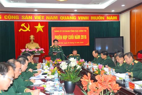 Đảng ủy Cơ quan Tổng cục Chính trị tổ chức Hội nghị phiên họp cuối năm