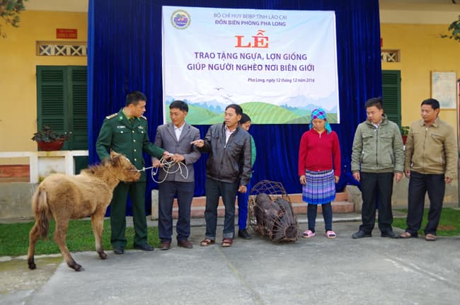 Tặng con giống giúp đồng bào nghèo nơi biên giới giảm nghèo